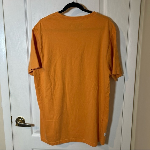 US Polo Assn Mens Henley Shirt Short Sleeve Pullover Logo Cotton XXL Orange - Picture 7 of 8